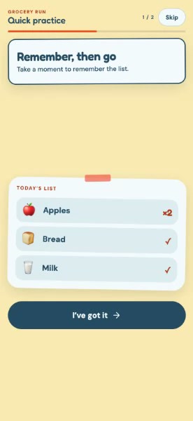 Grocery Run: Take a look at the list.