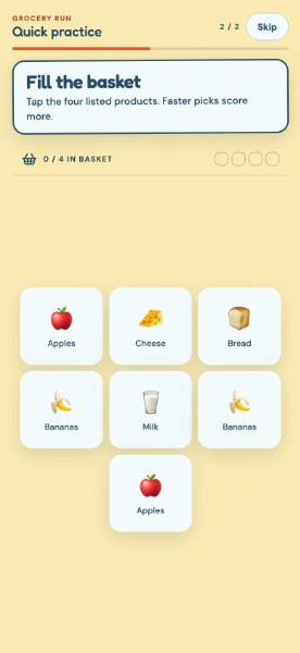 Grocery Run: Find the groceries you remember.