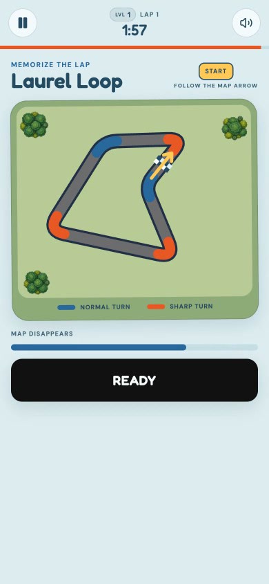 Track Recall: Memorize the route.